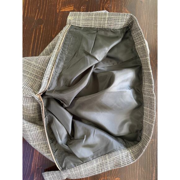 VTG Wool Plaid Pleated Midi Skirt M Preppy Fall Winter Corpcore Preppy RL Vibes - Picture 6 of 11